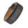 Leather Bracelet with Engraving Plate - Brown/PVD-Black