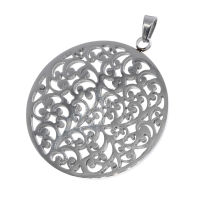 Stainless steel pendant - flower of life in different...