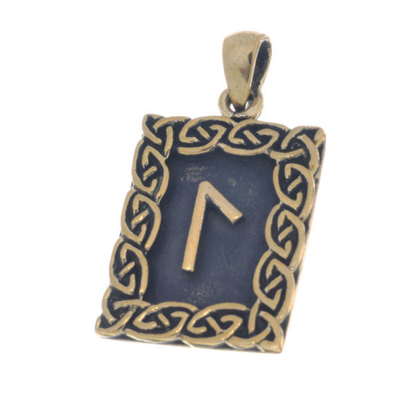 Bronzeanhänger Rune L - Laguz