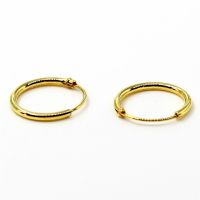 925 Sterling Silber Creole vergoldet 12mm 1,2mm