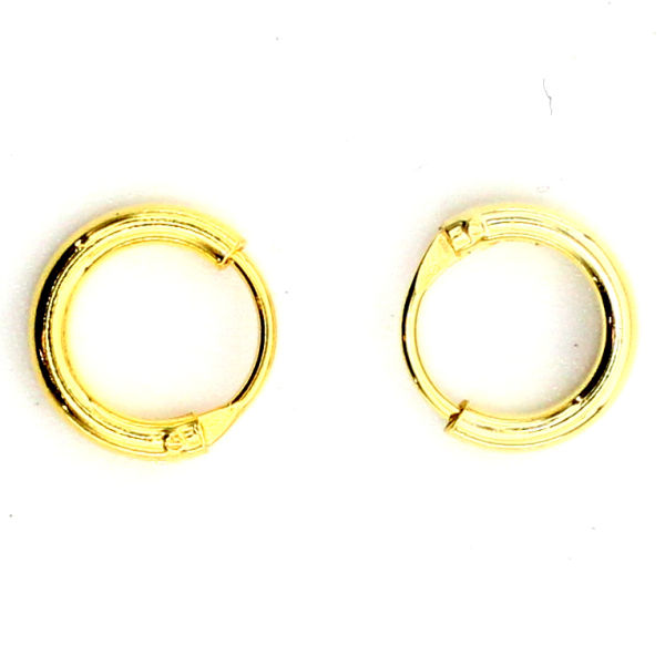 925 Sterling Silber Creole vergoldet 10mm 1,2mm