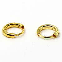 925 Sterling Silber Creole vergoldet 10mm 1,2mm