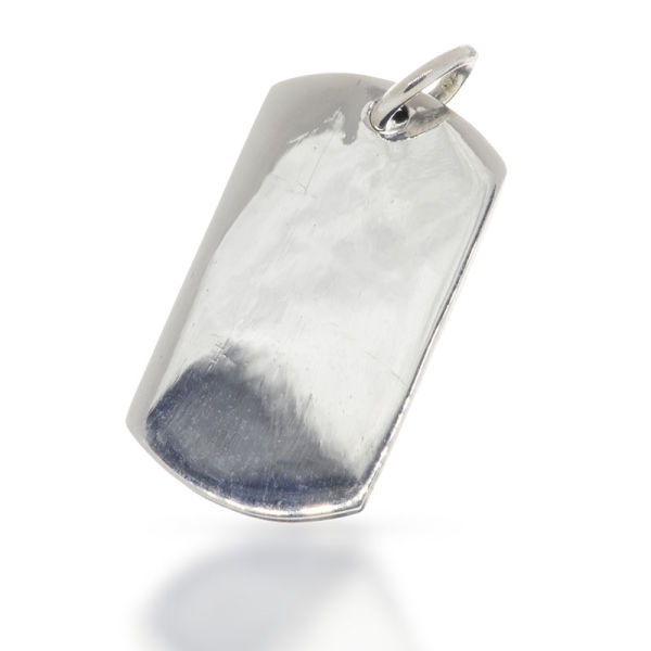 925 Sterling Silberanhänger - Gravurplatte "Josef" 35 x 20 x1,5mm 10 g