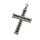 Stainless Steel Pendant – Cross with Interwoven Line Texture