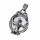 Stainless Steel Pendant – Memento Mori – Woman at the Mirror of Time