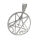 Stainless Steel Pendant – Pentagram with Cross and Curved Ornament