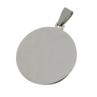 Stainless steel pendant - Round engraving plate