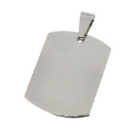 Edelstahlanhänger - Dogtag Gravurplatte