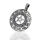 Pentagramm-Amulett mit Runen und keltischem Rahmen aus 925er Silber