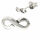 925 Sterling Silberohrstecker – Lemniskate...