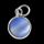 925 Sterling Silberanhänger - Kugel "blau" Blau