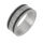 Edelstahlring/Blackinlay/Steine 58