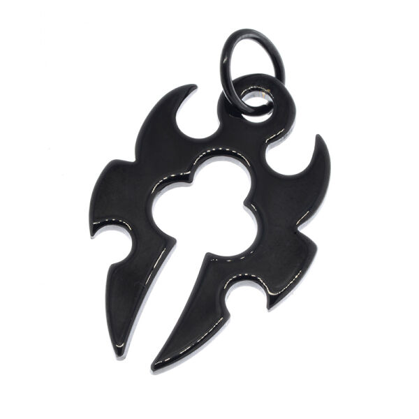 Stainless Steel Pendant - Tribal PVD-Black
