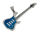 Edelstahlanhänger - Gitarre Blau