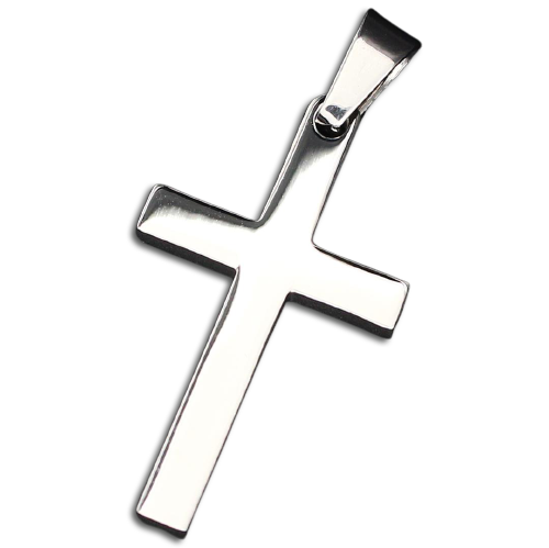 Edelstahlanhänger - Kreuz Stahl