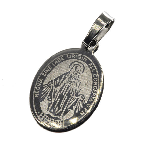 Stainless Steel Pendant - Portrait of the Virgin Mary