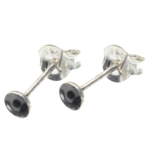 Silberohrstecker - Yin und Yang 2mm