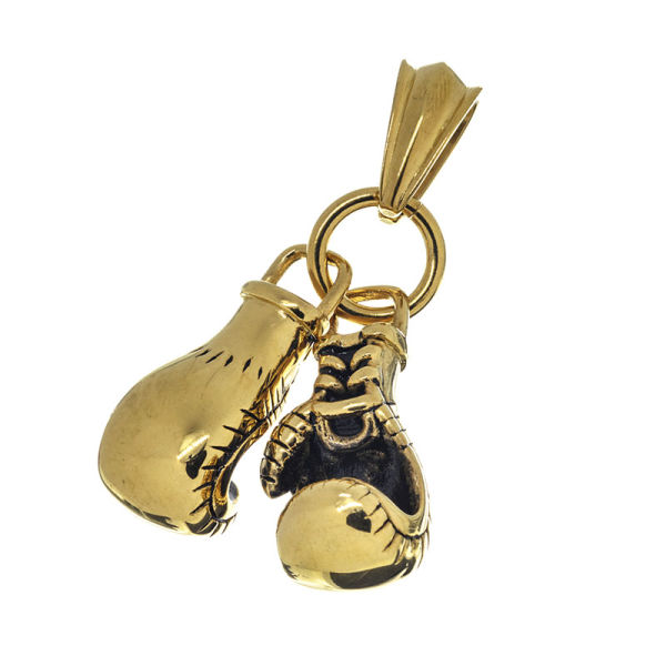 Edelstahlanhänger - Boxhandschuhe PVD - Gold