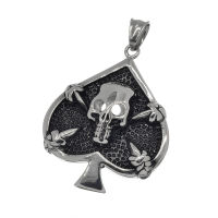 Stainless steel pendant - pirate spade heart