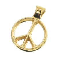 Stainless Steel Pendant - Peace Sign with Star