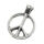 Stainless Steel Pendant - Peace Sign with Star