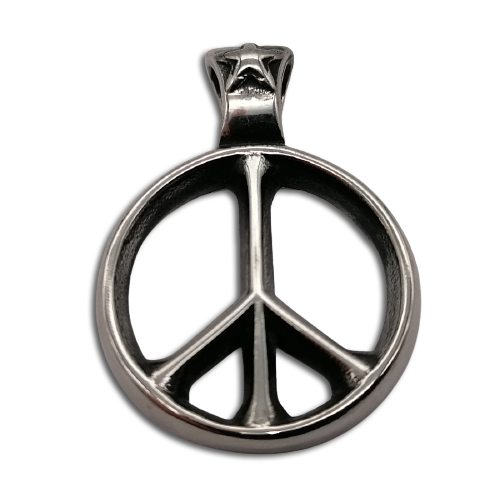 Edelstahlanhänger - Peace Stahl