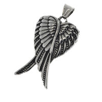 Stainless Steel Pendant – Comor Crossed Wings
