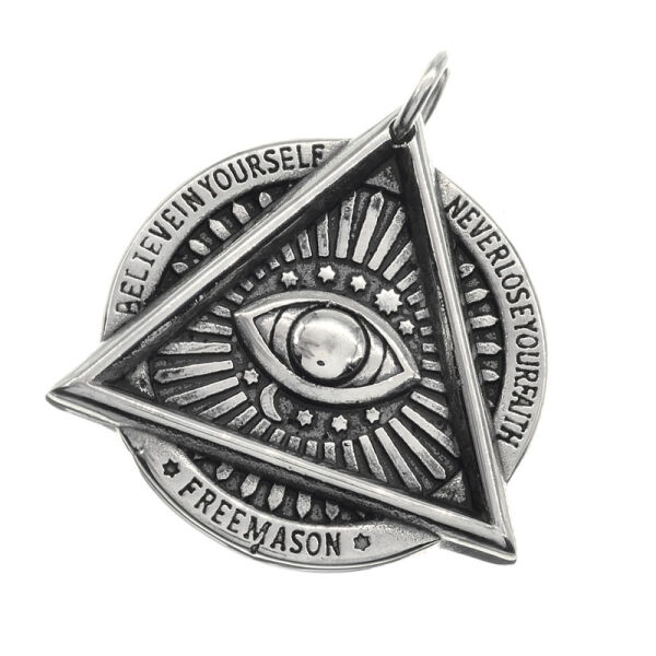 Edelstahlanhänger - das allsehende Auge/ Freimaurer / Auge Gottes