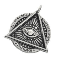 Edelstahlanhänger - das allsehende Auge/ Freimaurer...
