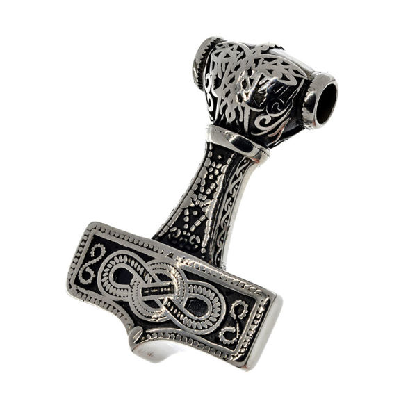 Stainless steel pendant - Thors hammer "Iomainn