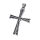Stainless Steel Pendant – Cross with Wavy Decorative Lines