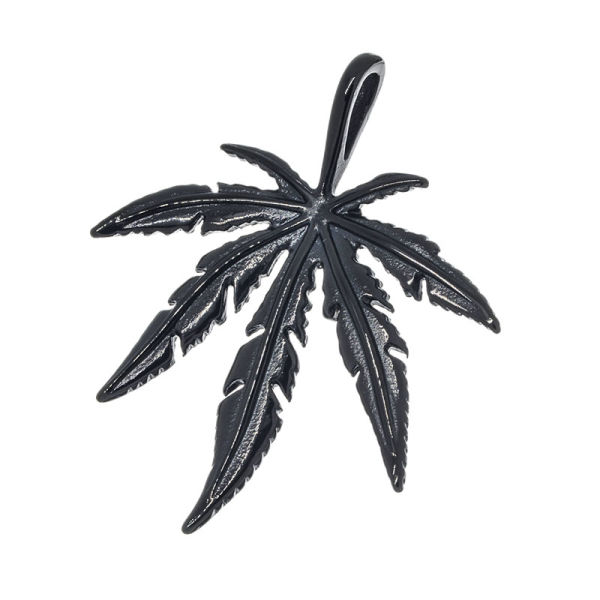 Stainless Steel Pendant - Hemp Leaf