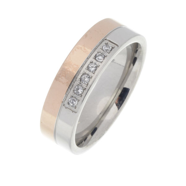 Edelstahlring/Rosegold C/Z 62 (19,7 Ø) 9,9 US