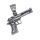 Edelstahlanhänger - Pistole kleines Kaliber 37 mm