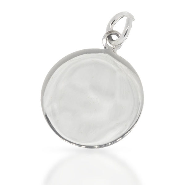 925 Sterling Silberanhänger - Gravurplatte Rund "Howard" 15 mm
