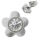 Edelstahlohrstecker Blume mit Stein