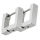 SQUARE stainless steel hinged hoop earrings matt