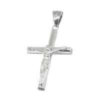 Edelstahlanhänger - Kreuz mit Christus