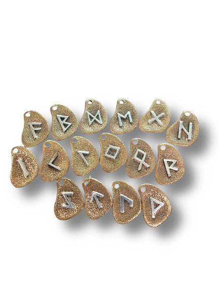 Bronzeanhänger - Rune aus 925 Sterling Silberanhänger versch. Bedeutungen/Buchstaben