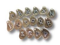 Bronzeanhänger rmit Rune aus 925er Sterling Silber versch. Bedeutunge/Buchstaben