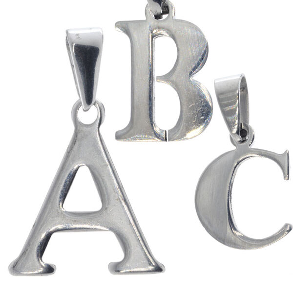 Edelstahlanhänger - Alphabet