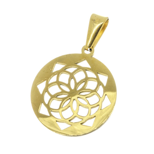 Stainless Steel Pendant - Flower of Life