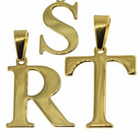 Edelstahlanhänger - Buchstaben PVD-Gold