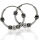 Bali-Creolen aus 925er Silber – Kugel und verteilte Flechtdetails, 14 mm (Paar)