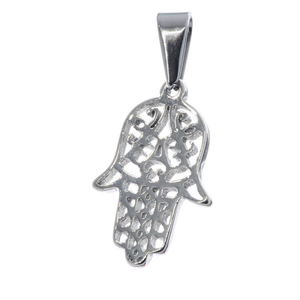 Stainless steel pendant - Hamsa Hand