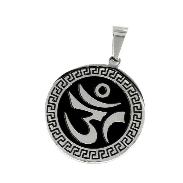 Edelstahlanhänger - Om Amulett