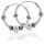 Bali-Creolen aus 925er Silber – Kugel und verteilte Flechtdetails, 16 mm (Paar)