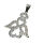 Stainless steel pendant angel with halo