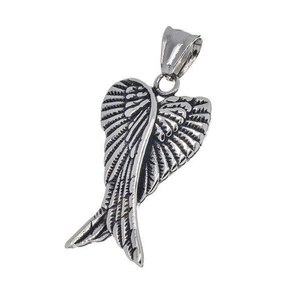 Stainless steel pendant - angel wings