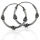 Bali-Creolen aus 925er Silber – drei gerillte Ringbänder, 15 mm (Paar)